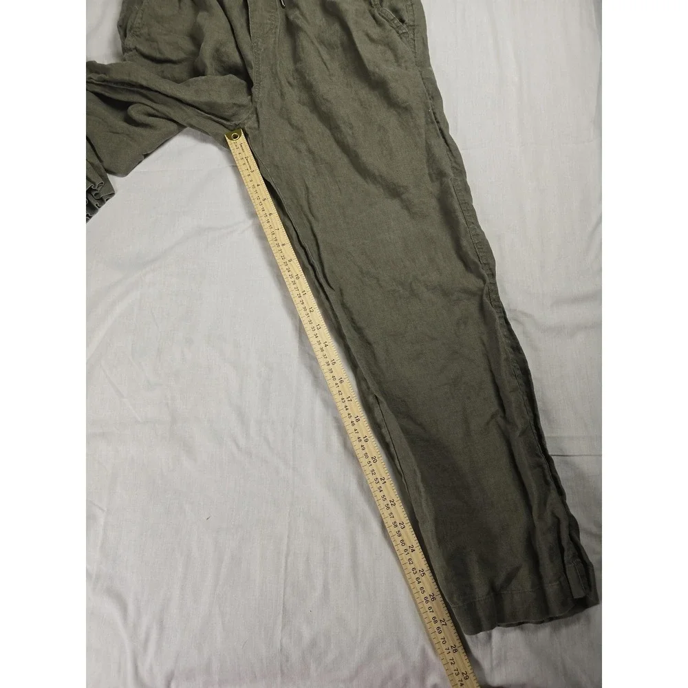 Quince Pants Mens XL Green Linen Drawstring Beach Jogger Relaxed Fit Casual